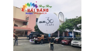Cho Thuê 2 bóng khinh khí cầu trắng 3m kỷ niệm ASUS EXPO 30 YEARS