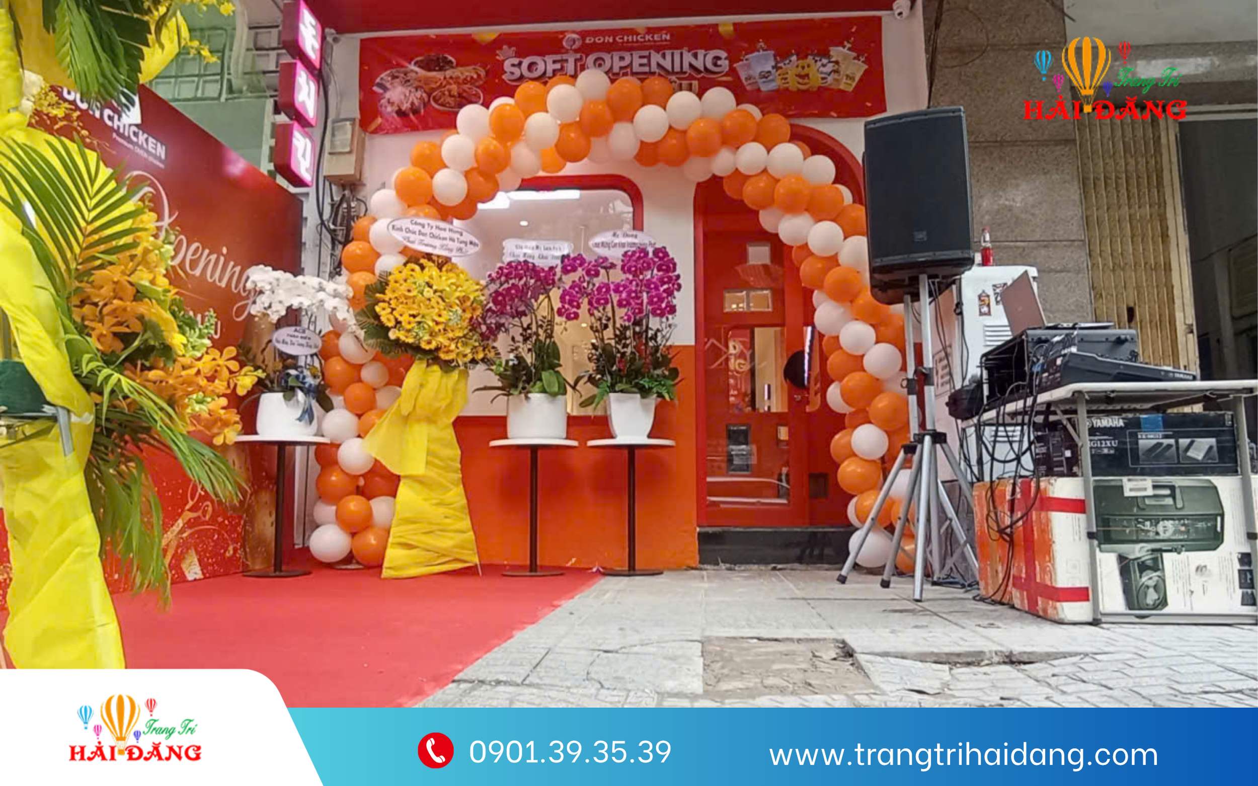 âm thanh ánh sáng khai trương