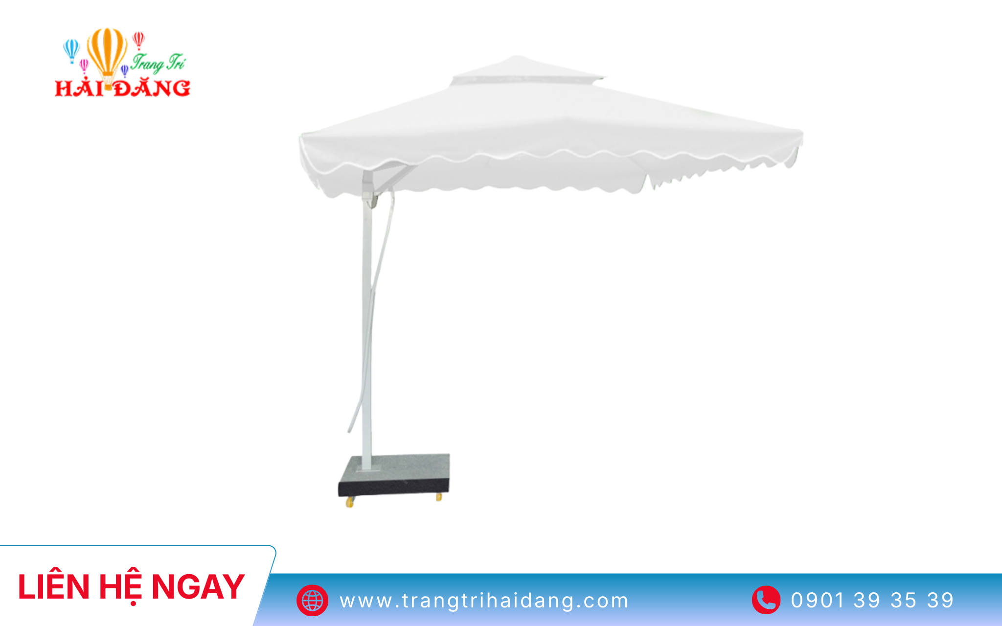 Hải Đăng cung cấp dịch vụ cho thuê dù vuông lệch tâm