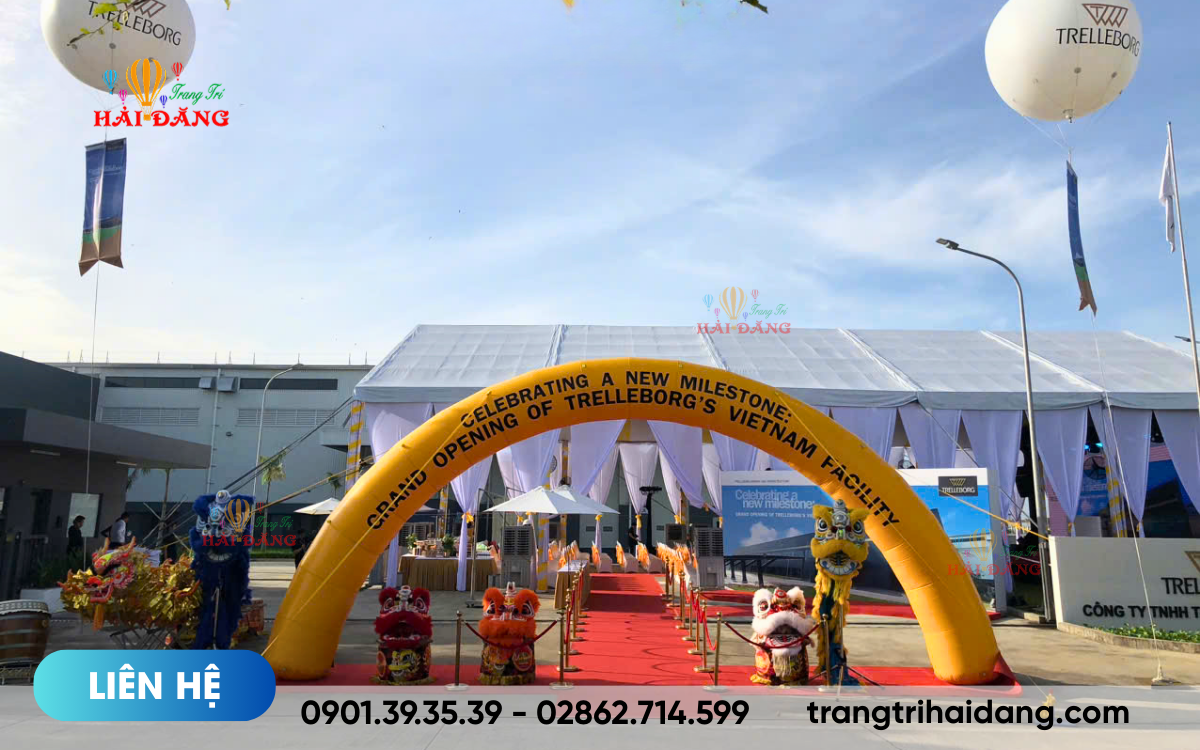 cổng hơi khai trương